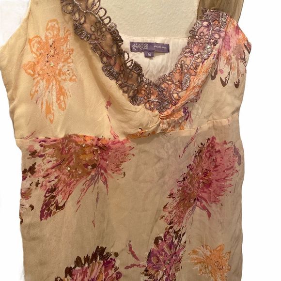 Hale Bob Paris-Los Angeles Sheer Top With Crystals And Sequins - Picture 7 of 12